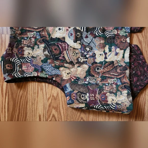 Vintage Teddy Bear Tapestry Vest - Picture 3 of 7